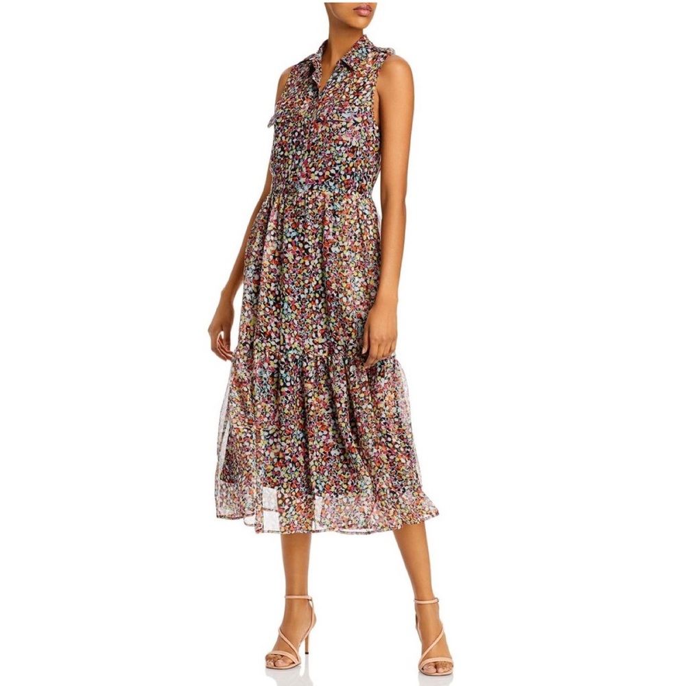 Equipment Allix Floral Silk-Georgette Midi Dress Small